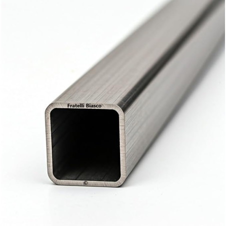 Tubolare Quadrato in Acciaio Inox Aisi 304 Lunghezza 1 Metro