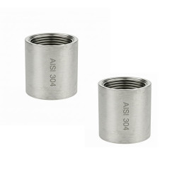 Raccordo Manicotto Cilindrico in Acciaio Inox 304, Connessione F/F Gas, Resistente alla Corrosione e Alte Temperature, Ideale pe
