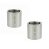 Raccordo Manicotto Cilindrico in Acciaio Inox 304, Connessione F/F Gas, Resistente alla Corrosione e Alte Temperature, Ideale pe