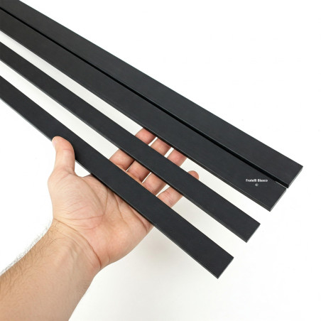 Barra piatta PVC NERO disponibili varie Sezioni