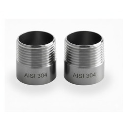 TRONCHETTO Filettato in Acciaio Inox AISI 304-2 PEZZI - Raccordo a Saldare Maschio, Idoneo per Acqua, Gas e Sistemi Industriali.