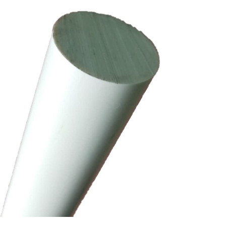 Barra tonda in PVC bianco disponibili Varie diametri e lunghezze