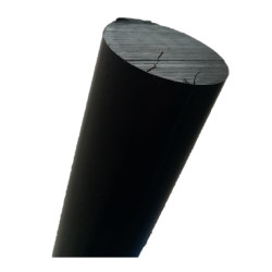 Barra tonda in PVC NERO disponibili Varie diametri e lunghezze