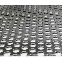 Lamiera in ferro FORATA zincata, foro da Ø5mm,Ø10mm,Ø20mm, Disponibili varie misure.