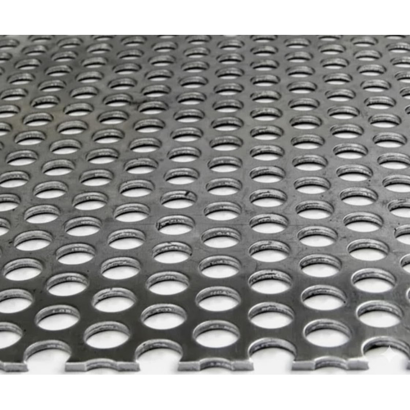 Lamiera in ferro FORATA zincata, foro da Ø5mm,Ø10mm,Ø20mm, Disponibili varie misure.