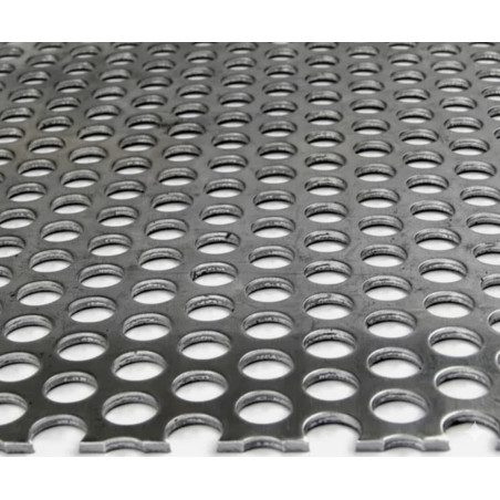 Lamiera in ferro FORATA zincata, foro da Ø5mm,Ø10mm,Ø20mm, Disponibili varie misure.