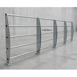 Galvanized Outdoor 5-Bar Railing | Modular Fence System | F.lli Biasco