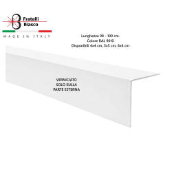 White Galvanized Steel Corner Protector 98cm | 40x40 50x50 60x60mm