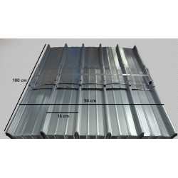 Lamiera Zincata Grecata per Copertura e Rivestimento, Spessore 0.6 mm, Resistente alle Intemperie - Ideale per Tetti, Capanni e