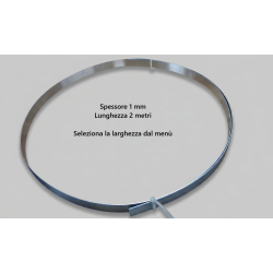 Fratelli Biasco - Fascia in Alluminio 1 mm di Spessore, Lunghezza 2 Metri, Lamina Metallica Flessibile per Fai da Te, Modellismo
