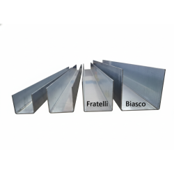 Profilo a U in Ferro Zincato | Barra Metallico Anti-Corrosione per Costruzioni, Telai, Fai da Te