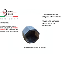 Tappo Ottagonale Femmina Inox AISI 316 | Raccordo Anticorrosione