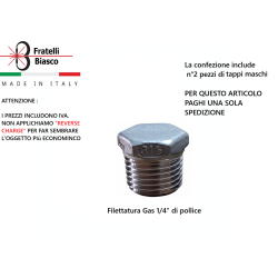 Tappo Maschio Esagonale Inox AISI 316 | Raccordo Idraulico
