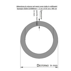Tubo Tondo ferro ZINCATO LUNGO 1 METRO varie sezioni