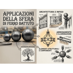 Fratelli Biasco. Sfere di Metallo in Ferro Battuto Elementi Decorativi per Ringhiera, Cancello e Recinzione - Palline da Saldare
