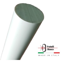 Barra tonda in PVC bianco disponibili Varie diametri e lunghezze