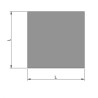 barra PVC QUADRATA NERA diverse misure