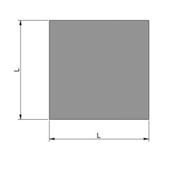 barra PVC QUADRATA BIANCA diverse misure
