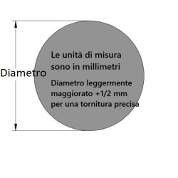 Barra tonda in PVC NERO disponibili Varie diametri e lunghezze