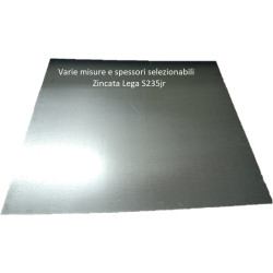 Lamiera in ferro ZINCATA liscia con spessori 1,1.5, 2, 3 vari formati