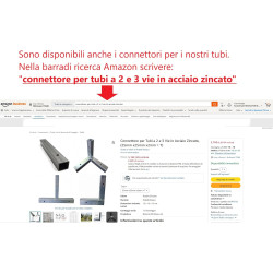 Tubo Scatolato Quadrato Ferro Zincato | 1m e 2m